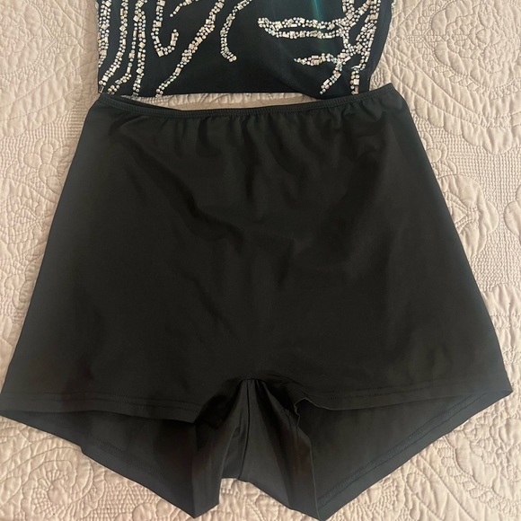 BLACK RHINESTONE SHEER MESH SLEEVELESS ROMPER Hot Miami Styles - Picture 4 of 9